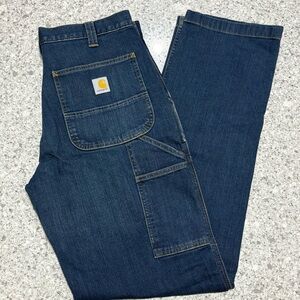 Carhartt Men’s Rugged Flex Relaxed Fit Utility Jean Size 32x34 Superior Blue